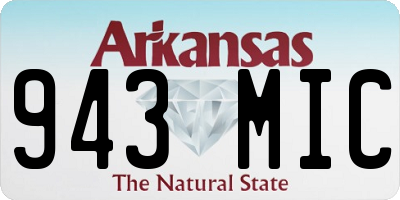 AR license plate 943MIC