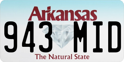 AR license plate 943MID