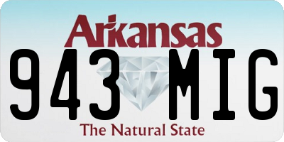 AR license plate 943MIG