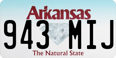 AR license plate 943MIJ