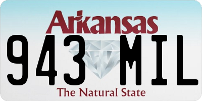 AR license plate 943MIL