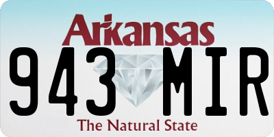 AR license plate 943MIR