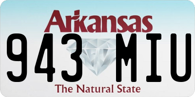 AR license plate 943MIU