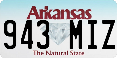 AR license plate 943MIZ