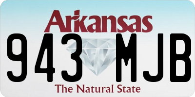 AR license plate 943MJB