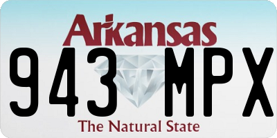 AR license plate 943MPX