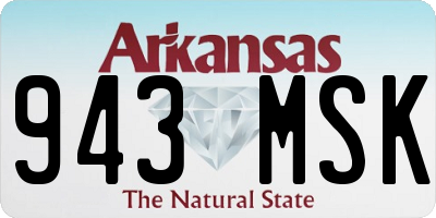 AR license plate 943MSK
