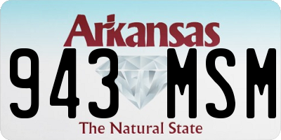 AR license plate 943MSM