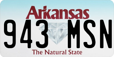 AR license plate 943MSN