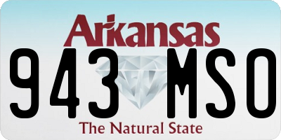 AR license plate 943MSO