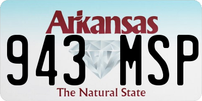 AR license plate 943MSP