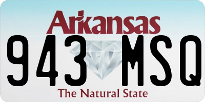 AR license plate 943MSQ