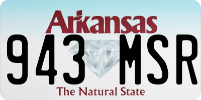 AR license plate 943MSR