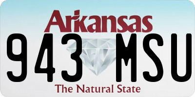 AR license plate 943MSU
