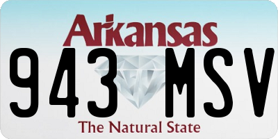AR license plate 943MSV