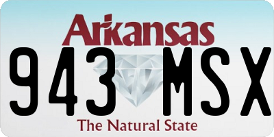 AR license plate 943MSX