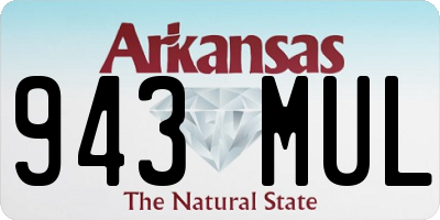 AR license plate 943MUL