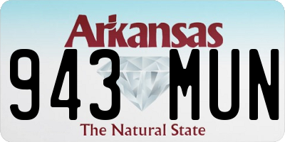 AR license plate 943MUN