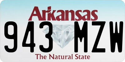 AR license plate 943MZW