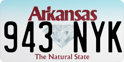 AR license plate 943NYK