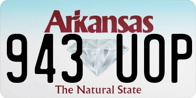 AR license plate 943UOP
