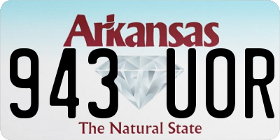 AR license plate 943UOR