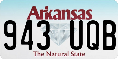 AR license plate 943UQB