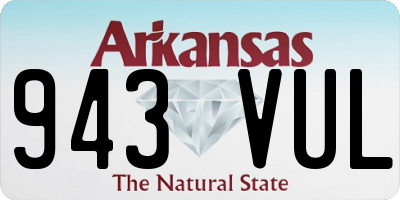 AR license plate 943VUL