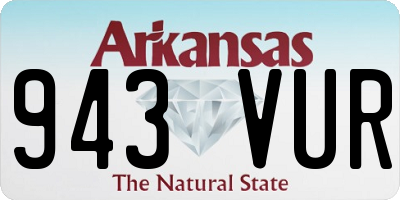 AR license plate 943VUR