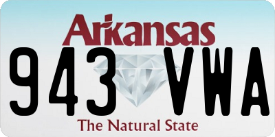 AR license plate 943VWA