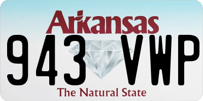 AR license plate 943VWP