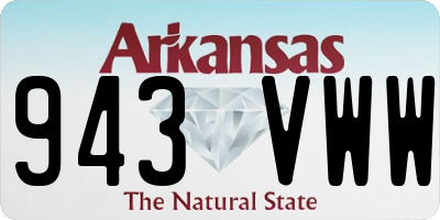 AR license plate 943VWW
