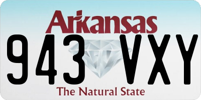 AR license plate 943VXY