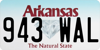 AR license plate 943WAL