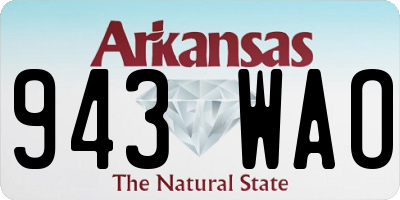 AR license plate 943WAO