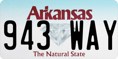 AR license plate 943WAY