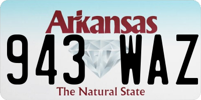 AR license plate 943WAZ