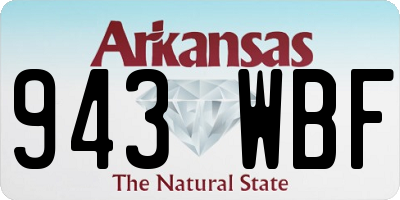 AR license plate 943WBF