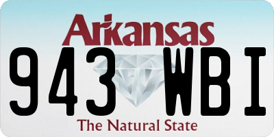 AR license plate 943WBI
