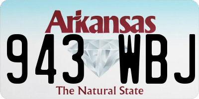 AR license plate 943WBJ