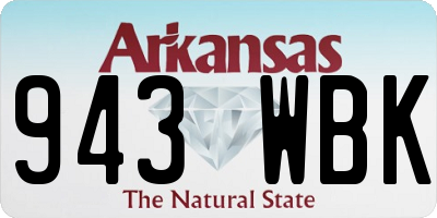 AR license plate 943WBK