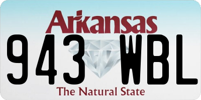 AR license plate 943WBL