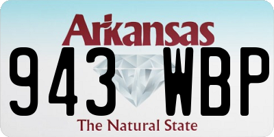 AR license plate 943WBP