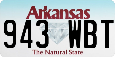 AR license plate 943WBT