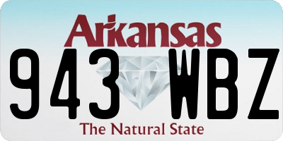 AR license plate 943WBZ