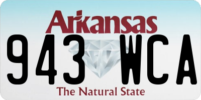 AR license plate 943WCA
