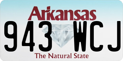 AR license plate 943WCJ