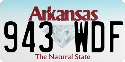 AR license plate 943WDF