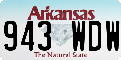 AR license plate 943WDW