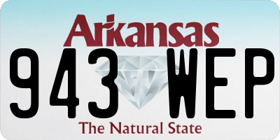 AR license plate 943WEP